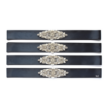 Load image into Gallery viewer, 104 Wedding sash with beads gems rhinestone applique Ana Balahan
