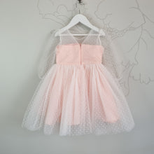 Load image into Gallery viewer, Last item - Pink polka-dots dress with cute bow
