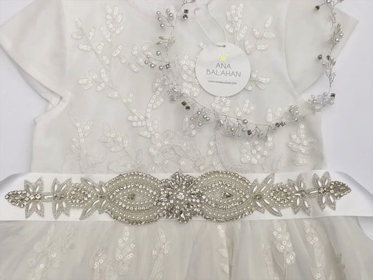 Video 073 Rhinestone applique style with sequin dress 