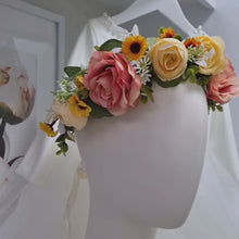 Load and play video in Gallery viewer, Ana Balahan Bohemian style wedding flower crown
