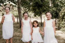 Load image into Gallery viewer, Adelina dress Ana Balahan four flower girls at wedding in their beautiful and comfortable attire

