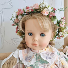 Load image into Gallery viewer, Ana Balahan Adjustable Floral wreath hair jewellery on doll Australia
