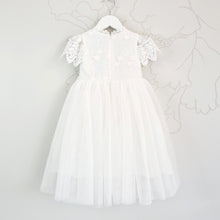 Load image into Gallery viewer, Ana Balahan Chloe Christening Baptism Girl Lace Dress Back
