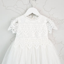 Load image into Gallery viewer, Ana Balahan Chloe First Communion Girl Lace Dress With Short Sleeves
