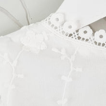 Load image into Gallery viewer, Ana Balahan Chloe Girl Lace Dress With Short Sleeves Close Up

