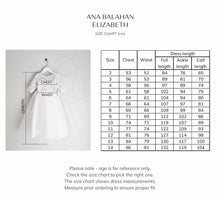 Load image into Gallery viewer, Ana Balahan Eliza Ball Gown Size Chart
