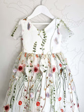 Load image into Gallery viewer, Ana Balahan Flora cute girl dress decorated with embroideried flowers Sydney
