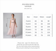 Load image into Gallery viewer, Ana Balahan Graduation Dress Size Chart
