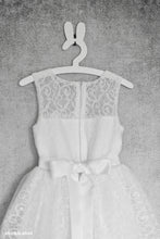 Load image into Gallery viewer, Gorgeous white birthday clothing for girl back view

