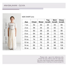 Load image into Gallery viewer, Olivia dress size chart
