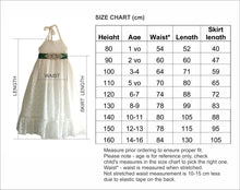 Load image into Gallery viewer, Florence flower girl dress size chart
