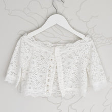 Load image into Gallery viewer, Lace top with sleeves back view Ana Balahan
