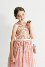 Load image into Gallery viewer, Ninel dusty pink cute sequined dress with crossbody bag Ana Balahan
