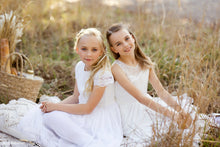 Load image into Gallery viewer, Two cute girls in their gorgeous special occasions outfits by Ana Balahan
