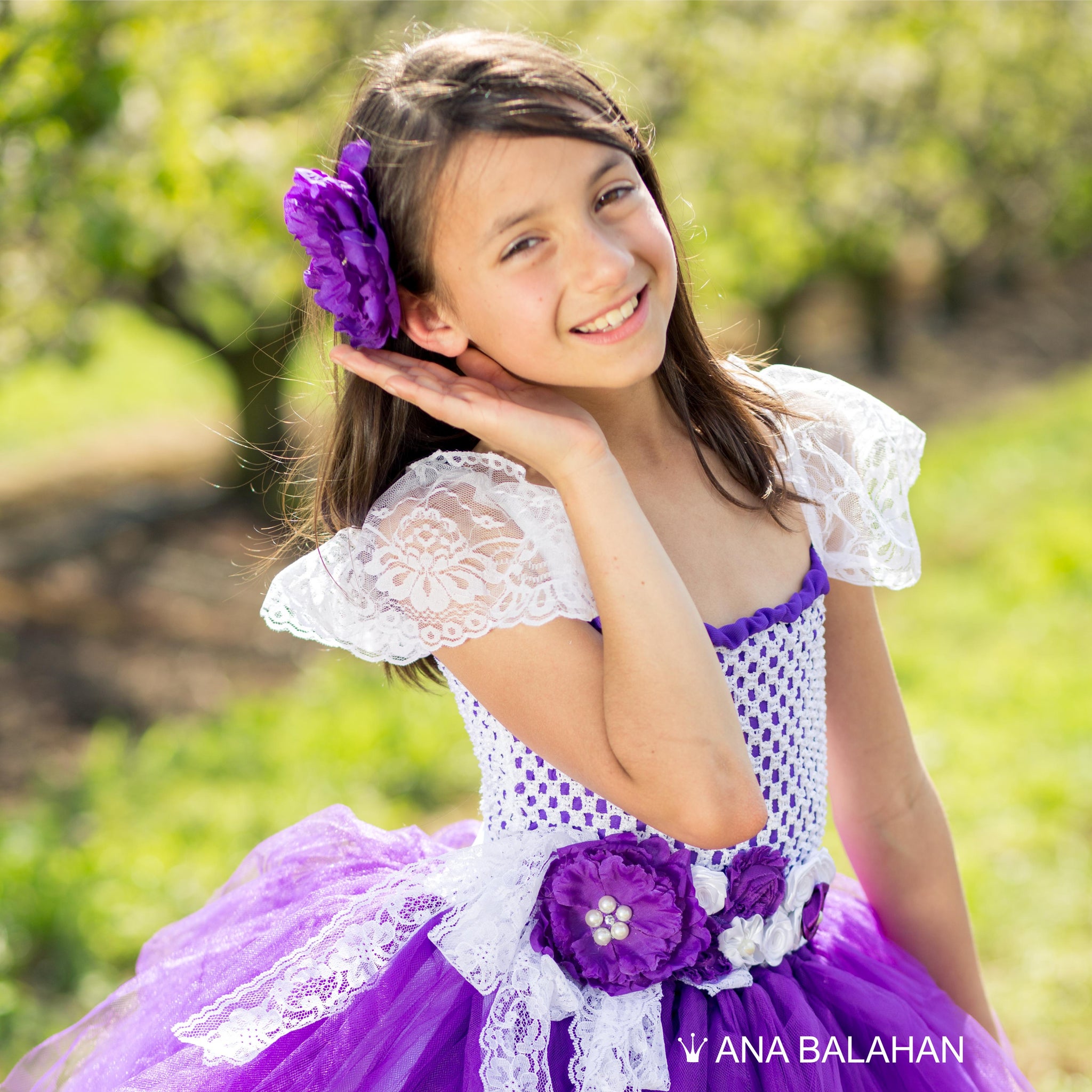 Jacaranda blossom - purple flower girl tutu dress | Ana Balahan