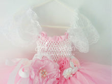Load image into Gallery viewer, Cherry blossom tut dress closer view
